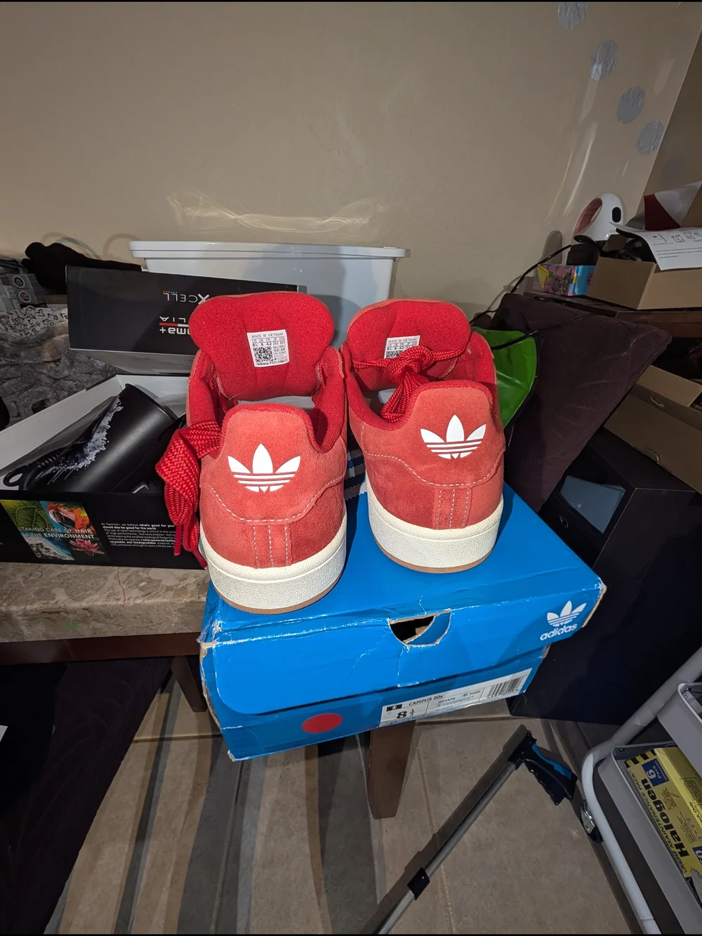 Adidas Campus 00s Red Suede Sneakers Mens 8.5